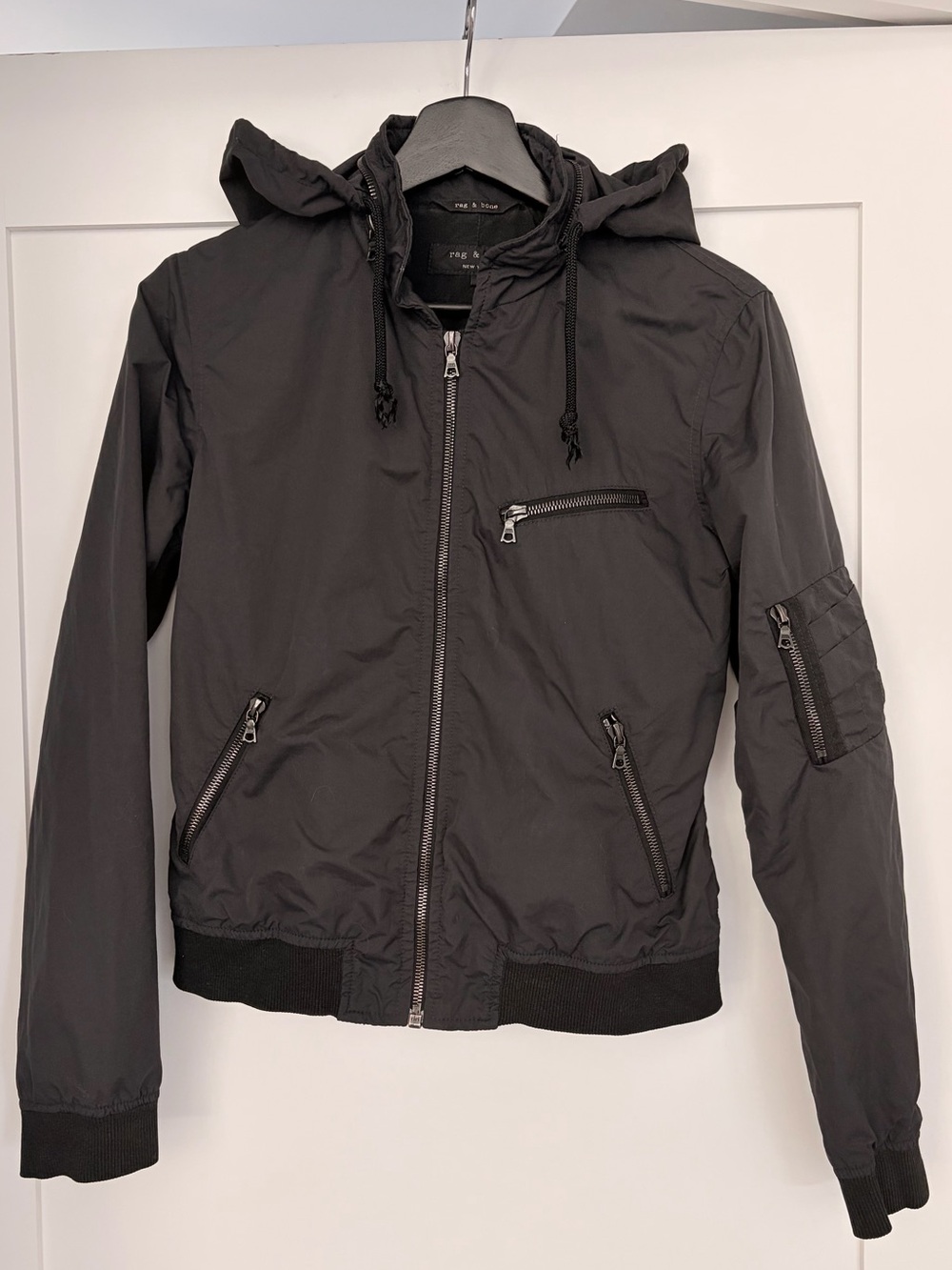 Rag & Bone lightweight Bomber Jacket packable hood